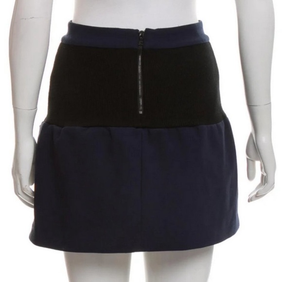 Alice + Olivia Pleated Blue & Black Mini SkirtXS/2 - Picture 3 of 3